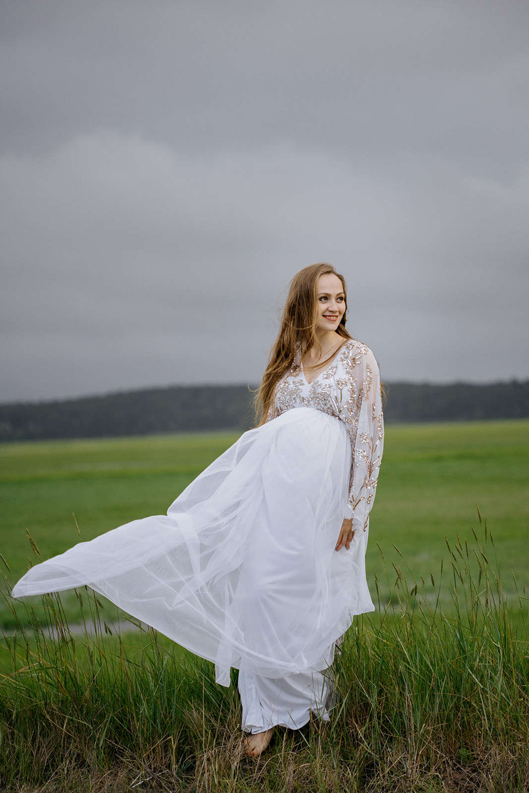 wedding dress cape cod nature